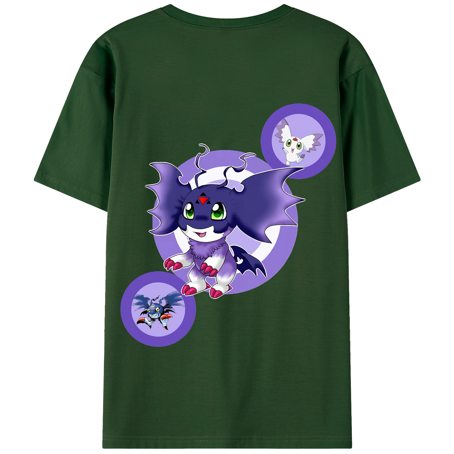 （画像用） Digimon デジタルモンスター/デジモン 綿100％半袖Tシャツ（背面プリント）
